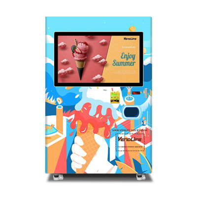Automatic Ice Cream Vending Machines Outdoor 0.85KW 4G Connected